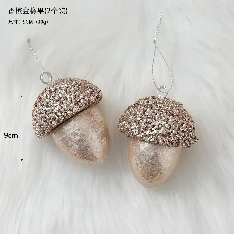 thumbnail image 1 of Adornos navideños con forma de champán para árbol de Navidad, bolas decorativas, adornos navideños, bolas colgantes para fiesta de Navidad, regalo de Año Nuevo para el hogar, 1 of 5