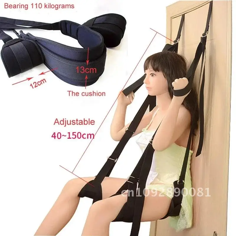 Hanging Door Sex Legs Aid Swing with Seat Slave Open Love Toys Game Straps Adjustable for Bondage Slings Adult Sex BDSM Couples