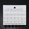 Pearl Earrings Set For Women Jewelry On Ear Ball Stud Earrings kit Bijouteria brincos Bijoux 12 Pair Beige White Pearl Earring 3