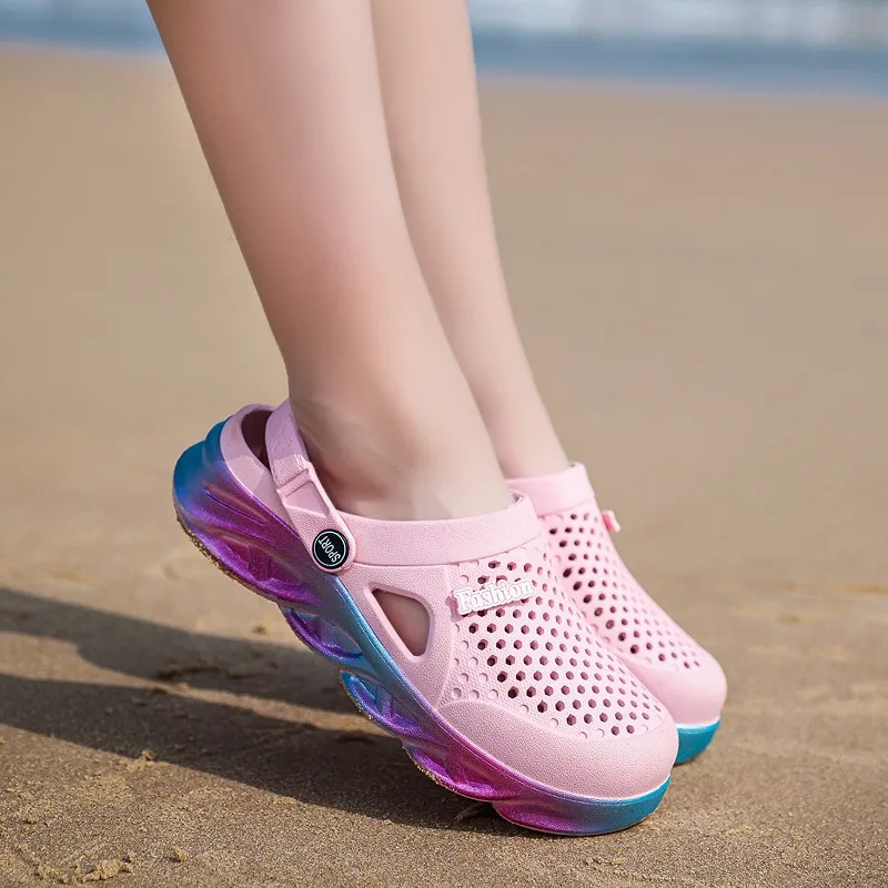 Sandals for Women Men Breathable Beach Water Fashion Garden Clog Aqua Shoes Light Trekking Wading Slipper 36-45