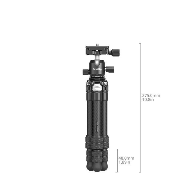 Carbon Fiber Pocket Table Tripod Load 5kg Portable Foldable Tripod for DSLR Mirr