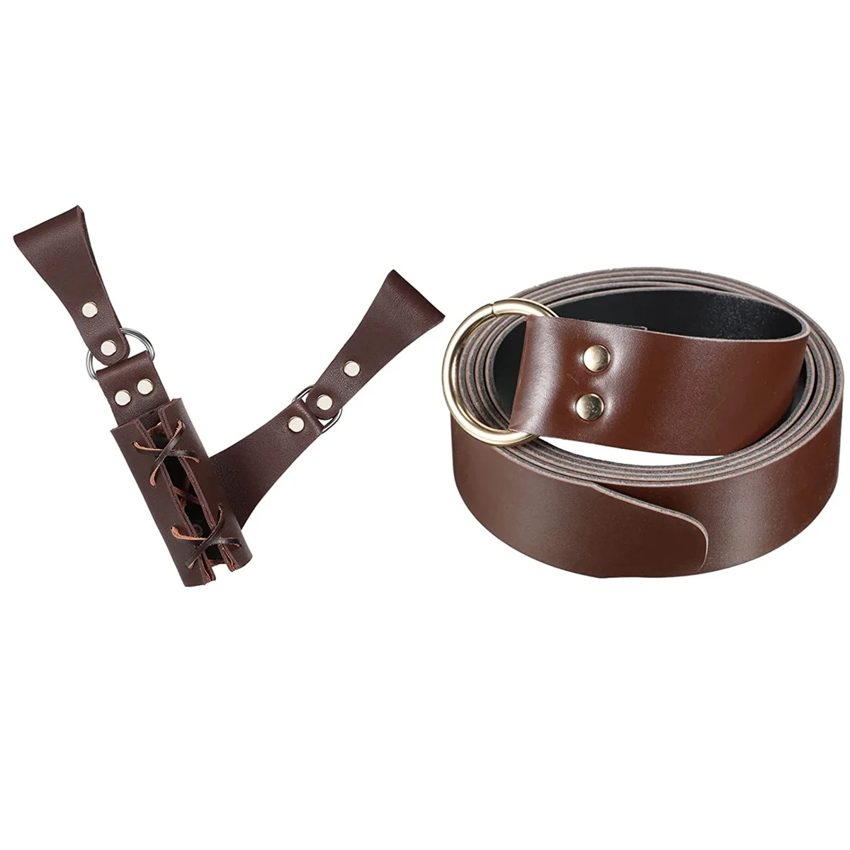 

Medieval Sword with Belt,Sword Holder Belt Rapier Scabbard Leather Belt for Men Women Warrior