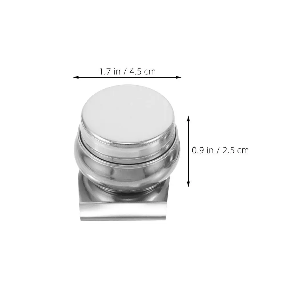 3Pcs 스테인레스 스틸 페인트 브러시 청소 컵 큰 입 4.5x4.5x2.5cm 팔레트 컵 클립 유화 팔레트 디퍼 휴대용