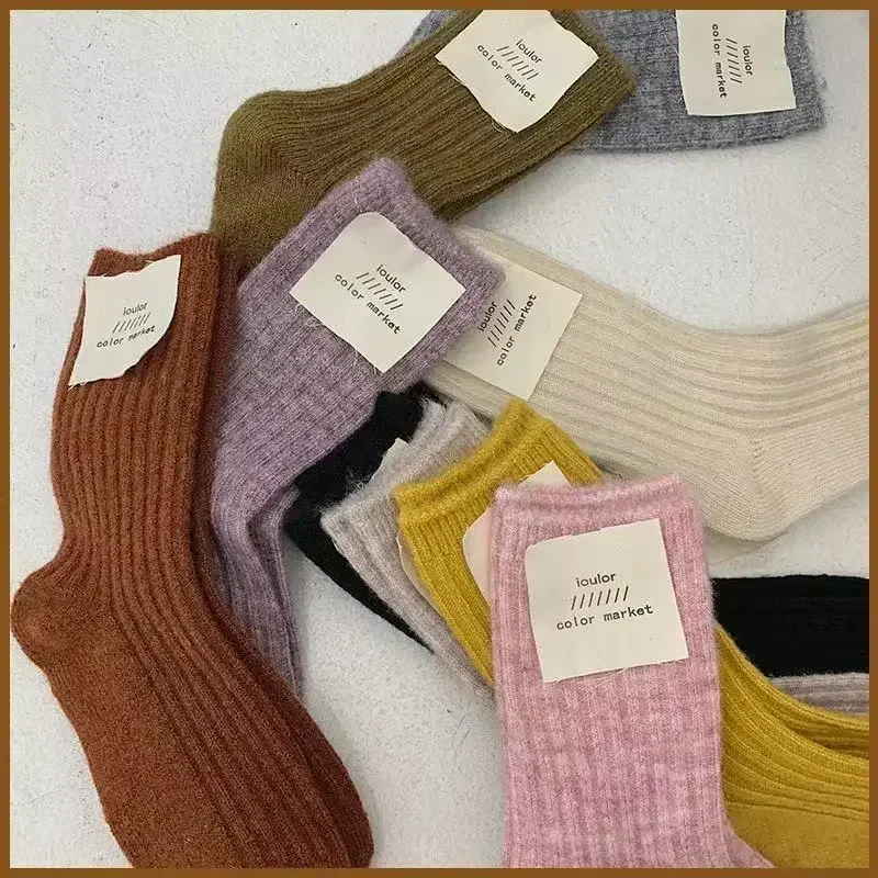 

Women's Socks Warm Wool Winter Thick Snow Casual Cashmere Business Socks Harajuku Designer Socks