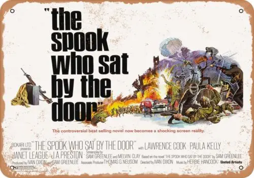 

Металлический знак-Spook, который сидел у двери (1973) 1-винтажный вид