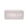 Digital Alarm Clock, Wooden LED Display, 3 Alarm Settings with Temperature Display, Bedroom, Office, Travel Desk Decoration 4