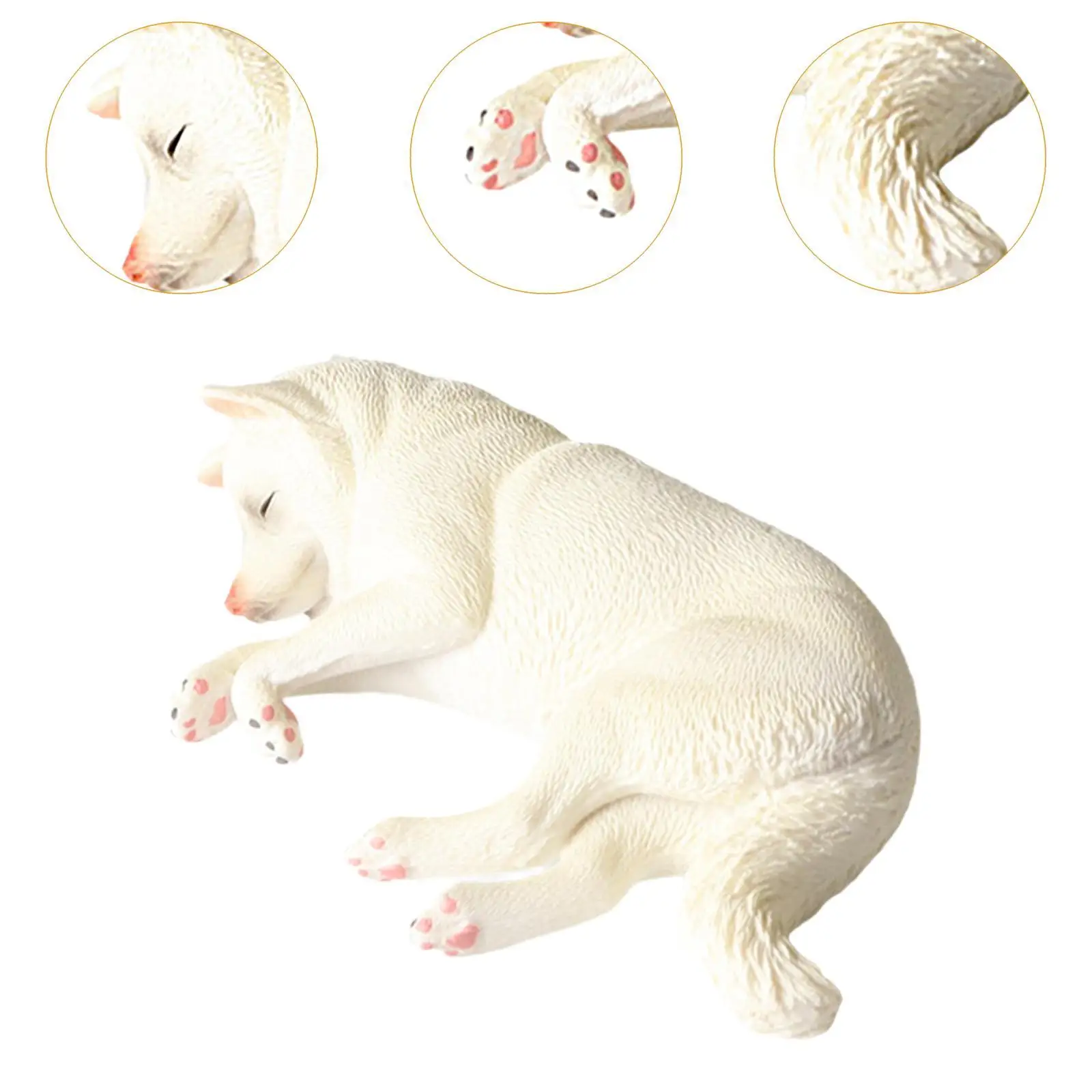 Lifelike Dog Sculpture Mini Dog Sculpture Gifts Decorative Ornament Collectible Children Cognitive Toy Pet Model for Kids