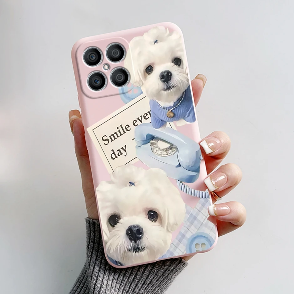 Exquisite Cartoon Painted Liquid Silicone Phone Case in Bumper Design