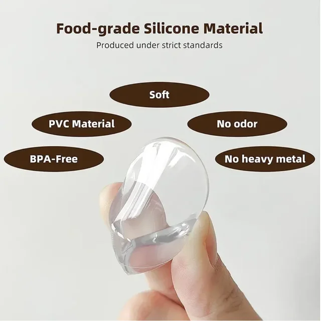 12 pcs Child Baby Safety Silicone Protector Table Soft Transparent Children Anti Collision Table Corner Edge Protection Cover 4