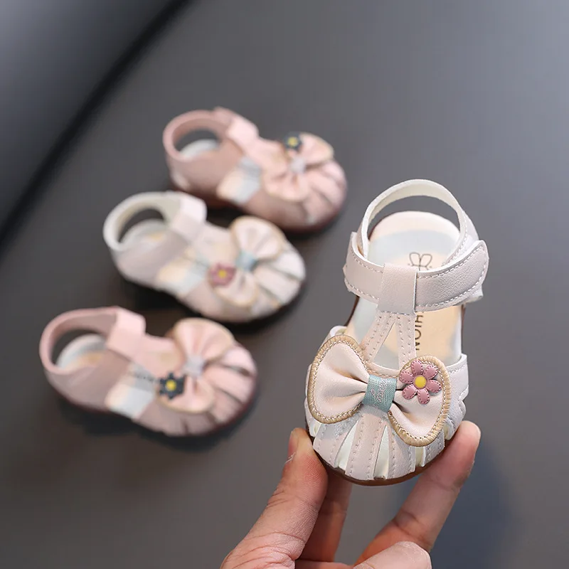 1-3Y Toddler Sandals Fashion Bowknot Baby Girls Princess Shoes Soft Sole Baby Girl Shoes Anti-slip Toddler Sandals Girl