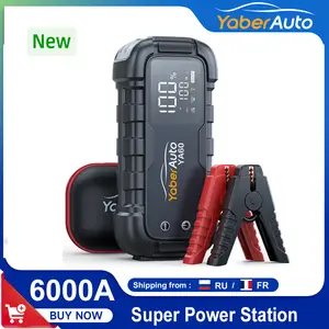 YABER-arrancador de batería de coche YA40, 4000A, 26800mAh, Powerbank,  cargador de refuerzo de batería externa con caja de almacenamiento