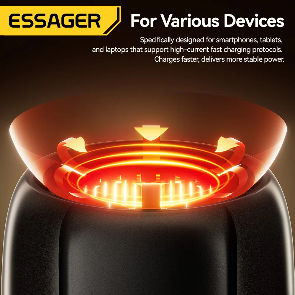 Essager 2-in-1 Type-C 휴대용 미니 시가 라이터 및 공기 송풍기 캠핑 및 비상용 야외 안전 USB-C 어댑터
