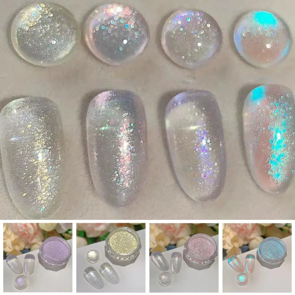 Nail Powder Glitter Cat Water Light Purple Cat Magnetic Nail Powder Pigment Dust Art Manicure Supplies DIY