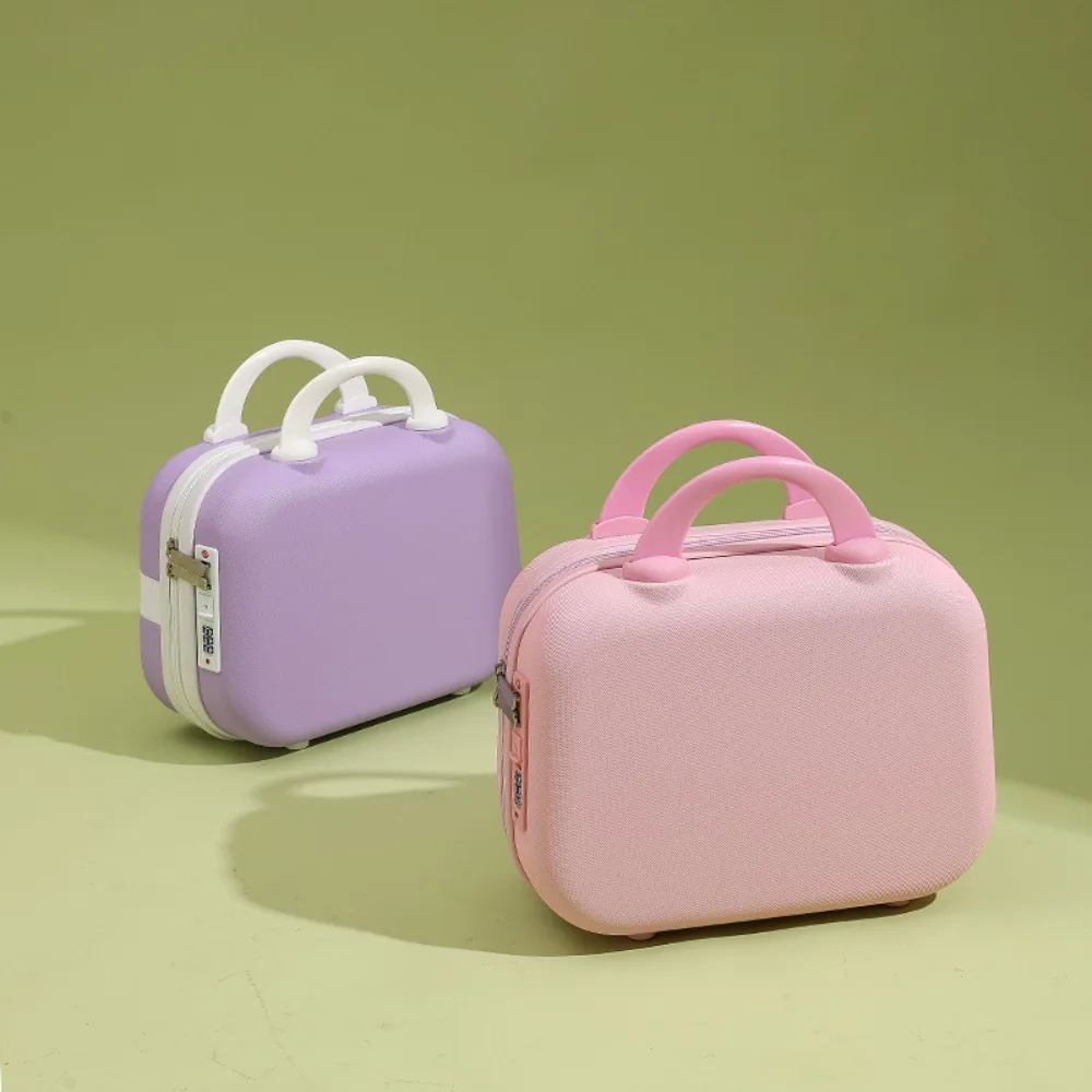 

ABS Small Makeup Box 14 Inches Zipper With Handle Cosmetic Box Kids Luggage Box