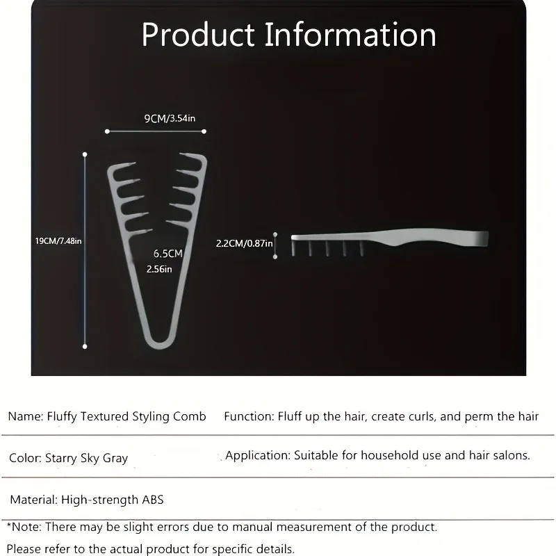 1 piece fluffy sawtooth comb - suitable for root lifting and seam hiding, suitable for all hair types, styling tool & holiday gi