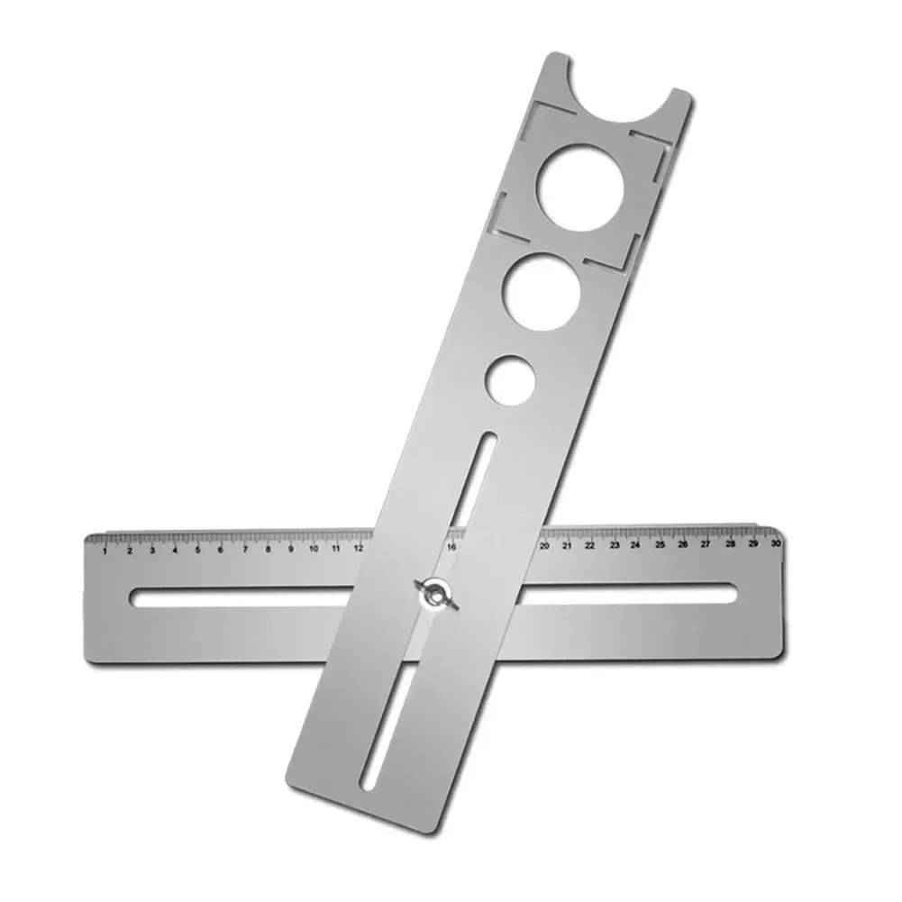 Multi-Functional Stainless Steel Ceramic Tile Hole Locator Ruler Adjustable Punching Hand Tool House Decorated Work 1pc tile hole locator