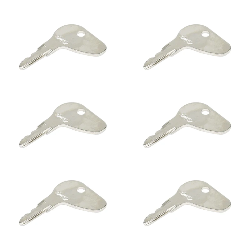 6Pcs Ignition Keys 32412 Compatible with Kubota Tractor L2350 L2500 L2600 L3000 L4310 L35 G4200 G5200