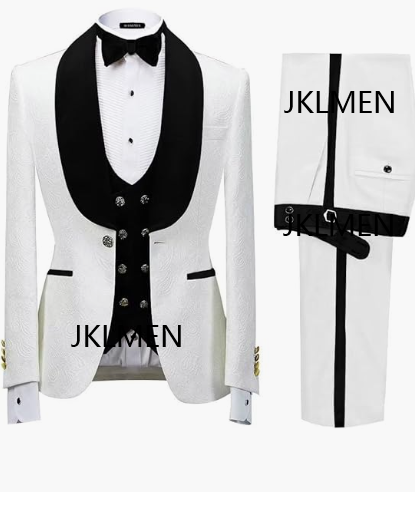 Floral Jacket Men Suit Slim Fit Wedding Tuxedo Navy Blue Velvet Lapel Groom Party Suits Costume Homme Best Man Blazer - as picture14, 5XL