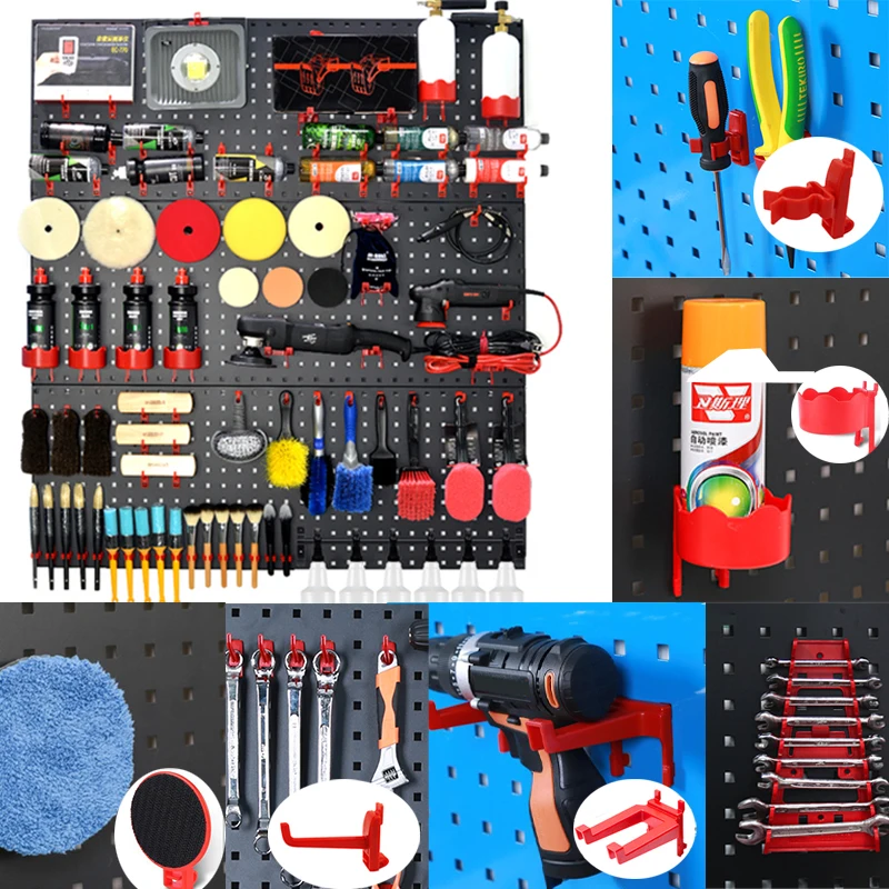 Wall-Mounted Hardware Tool Storage Box Hanging Board Garage Workshop No Rust PP Material