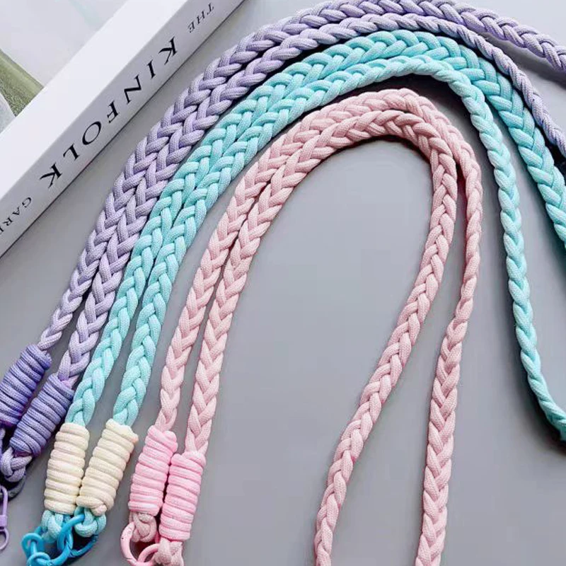 Women's Crossbody Braided Phone Lanyard with Camera Strap & Travel Chain