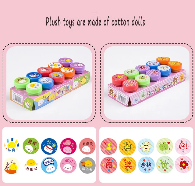60/120pcs Assorted Stamps Kids Self-ink Stamps Children Toy Stamps Smiley  Face Seal Scrapbooking DIY Painting Photo Album Decor - AliExpress