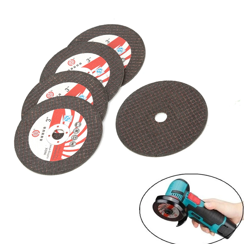 pneumatic air oscillating multi tools saw blade angle grinder metal wood cut off tool tile grout removal scaler scraper 5pcs Mini Cutting Disc Circular Resin Grinding Wheel 75mm For Angle Grinder For Cutting Polishing Ceramic Tile Wood