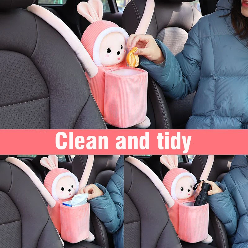 Cute Car Tissue Box Creative Lovely Rabbit Short Plush Tissue Box Holder  For Car Armrest Box Car Seat Tissue Box Auto Interior - AliExpress