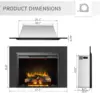 Carl 28 Inches with Trim Kit Electric Fireplace Insert Fireplace Heater 750/1500W Fire Crackling Sound Remote Control Black 3