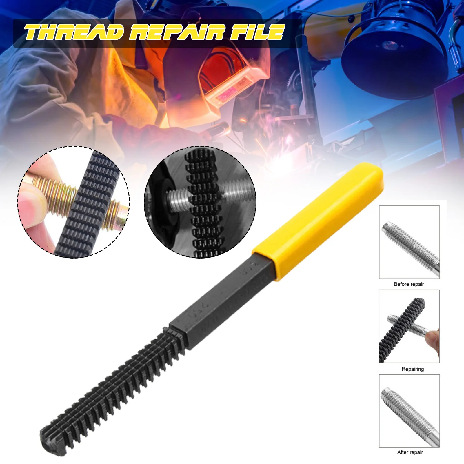 Portable Thread Repair File Teeth Correction Metric Hardware Mini Diy