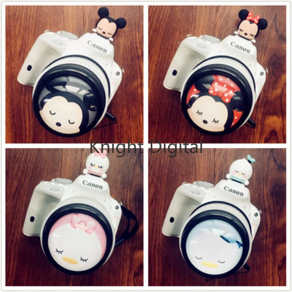 Per Canom Eos M6 M50 Ii M100 M200 Eosm3 M5 M10 15-45Mm Mirrorless Lovely 3D Cartoon Pig Camera 49Mm Lens Cap Hot Shoe Cover