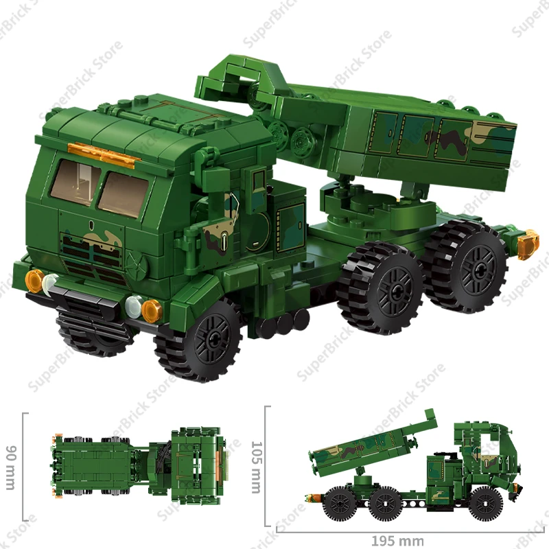 Military Weapons World War II Tanks Military Armored Vehicles Field Ambulances Army Trucks Model Building Bricks Blocks DIY Toys - 2