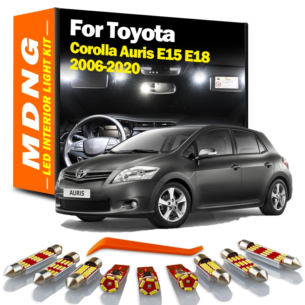 

MDNG Canbus For Toyota Corolla Auris E15 E18 2006-2020 Auto Car Bulbs LED Interior Map Dome Trunk Light License Plate Lamp Kit