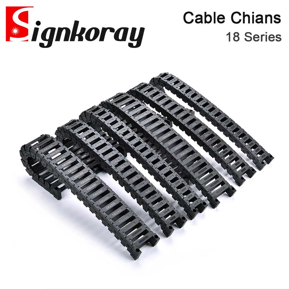 SignkoRay Cable Chain 18 Series High Speed Mute Bridge Open on Both Side Towline Transmission Drag Chain for Co2 Laser Machine plastic cable chain,cable carrier