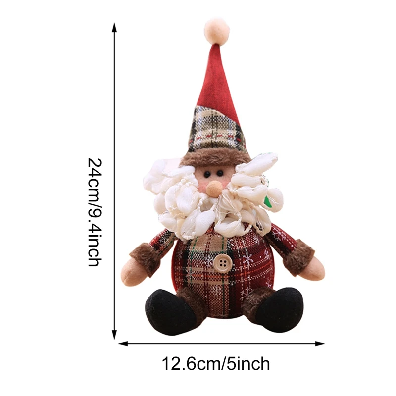 Snowman Doll Merry Chirstmas Decor for Home Table 2023 Elk Doll Christmas Ornaments Santa Claus Navidad Gift Happy New Year 2024