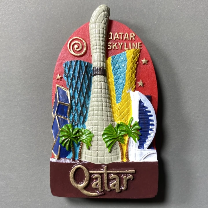 Asia Qatar Customs And Culture 3D Refrigerator Magnets Fridge Magnetic Tourist Souvenir Decoration Articles Handicraft Gifts magnetic fridge magnets magnetic fridge stickers