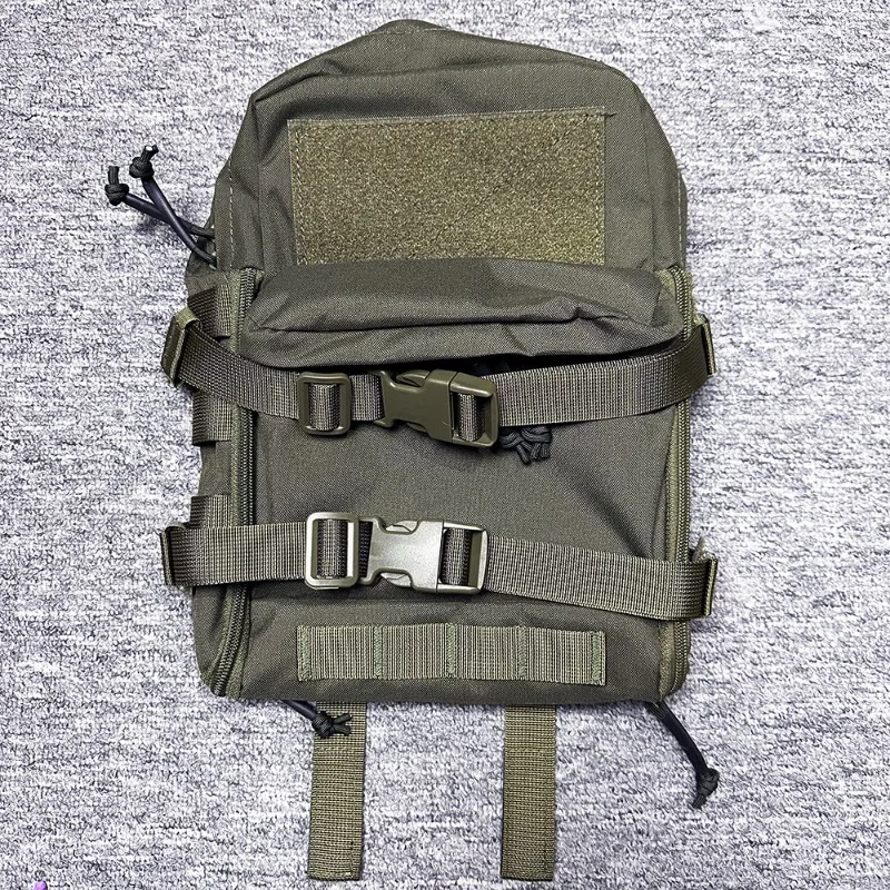 Tactical Hydration Pack Mini Back Panel Water Bag Nylon Molle Pouch Hunting Lightweight Vest Hose Accessories Zipper Backpack 5