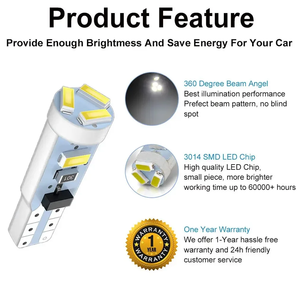 10�� LED ���� T5 W3W W1.2W PC74 PC37 PC118 �ʰ��ֵ� �ڵ��� ��ú��� ����� ���� ����Ʈ �ڵ��� ����� ���� DC12V