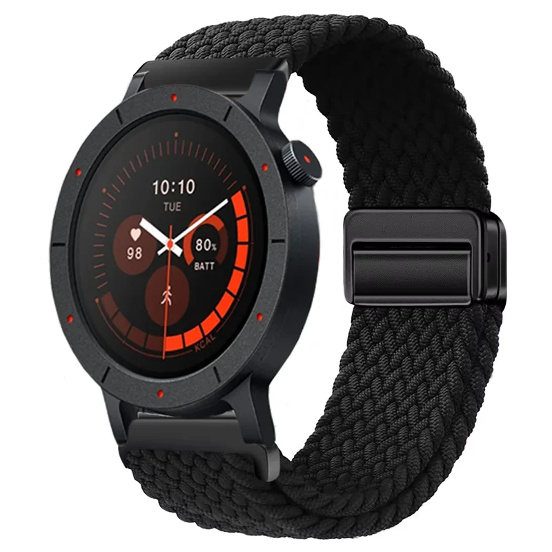 Nylon Braided Strap with Magnetic Button Bracelet - 20/22mm