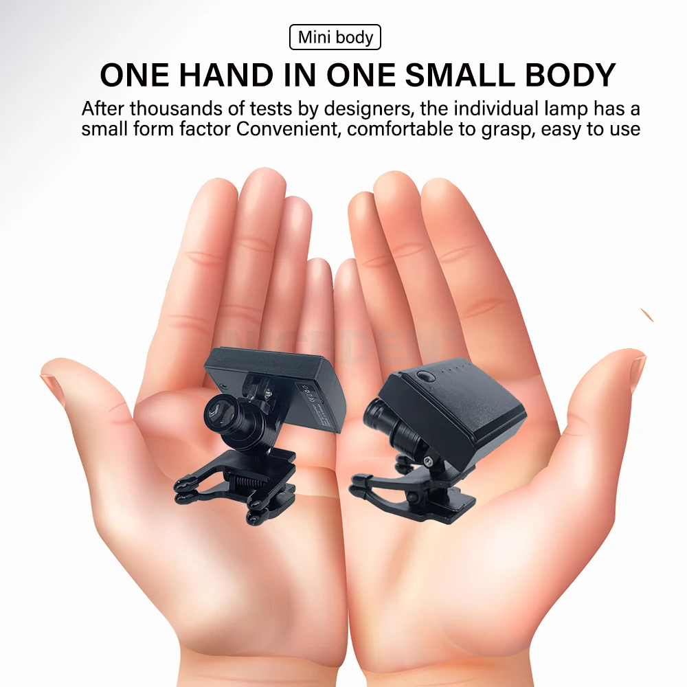 2023Newest Dental 5W Wireless LED Headlight With Clip Portable Binocular Light For Dentist Loupe Lab Medical Magnifier_voghion.com
