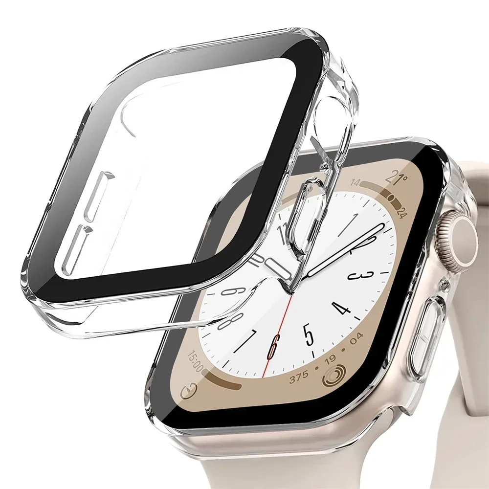 Premium Tempered Glass Protective Cover for Apple Watch - Durable Screen Shield & Band Accessory