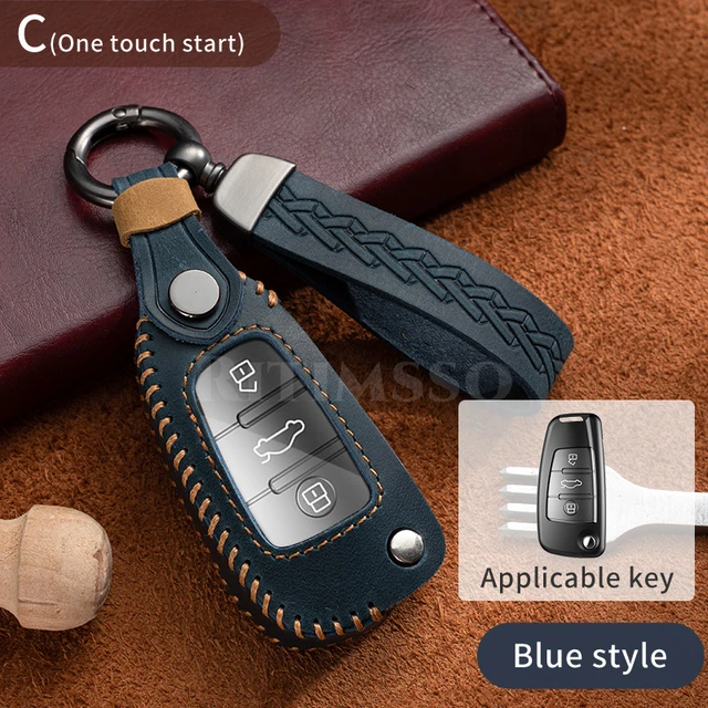 Leder Auto Klapp Schlüssel Fall Tasche Abdeckung für Audi A1 A3 A4 A5 A6 A7  Q3 Q5 S6 B6 B7 b8 C6 8P 8V 8L TT RS Shell Keychain Protector - AliExpress