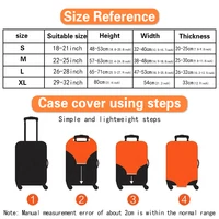 Luggage Cover To 18-32 Inch Suitcase Protector Suitcase Pure Color Thicker Elastic Dust Cover Trolley Case Travel Accessories 2