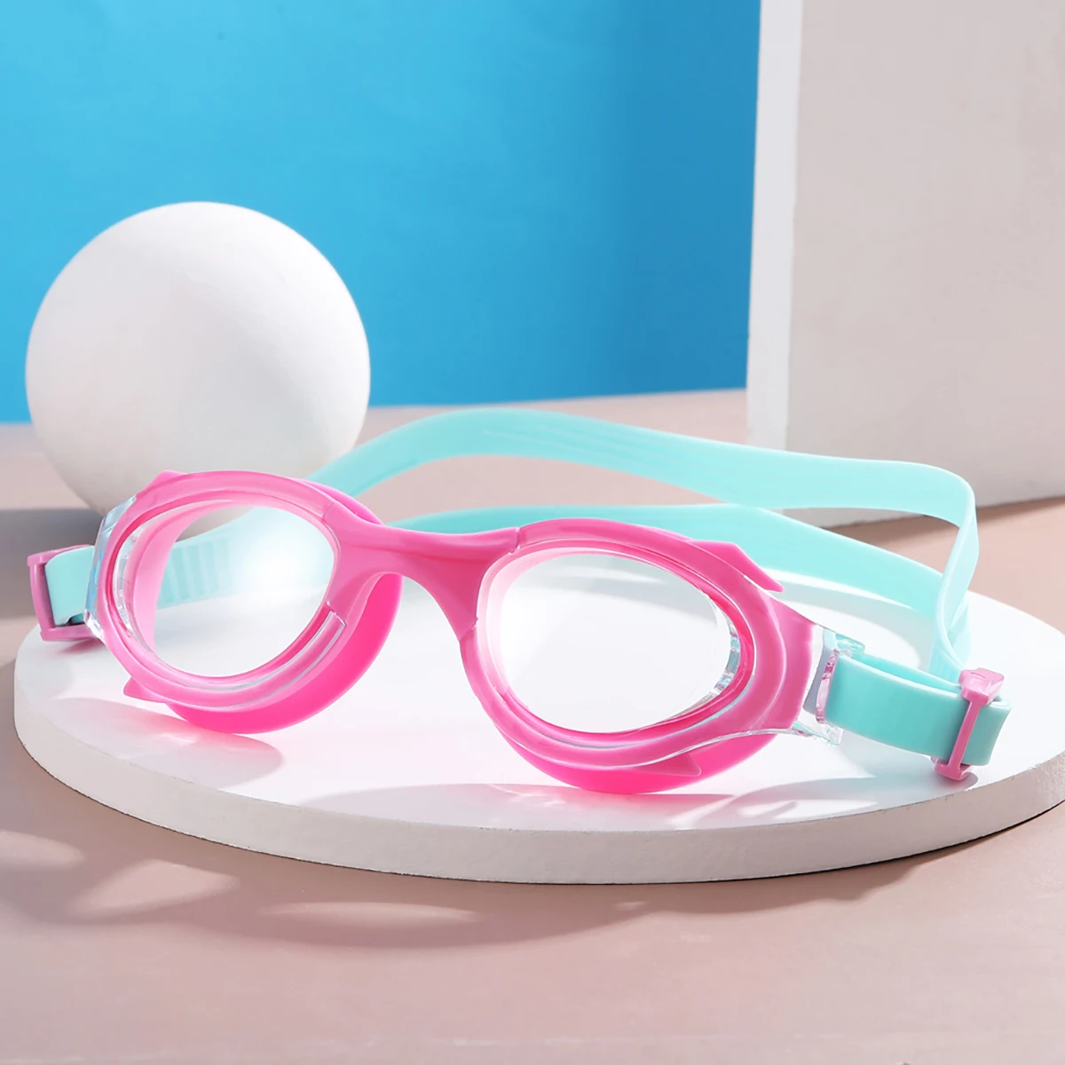 High-definition kids swimming goggles boys and girls large-frame diving goggles goggles waterproof fog goggles bag 3