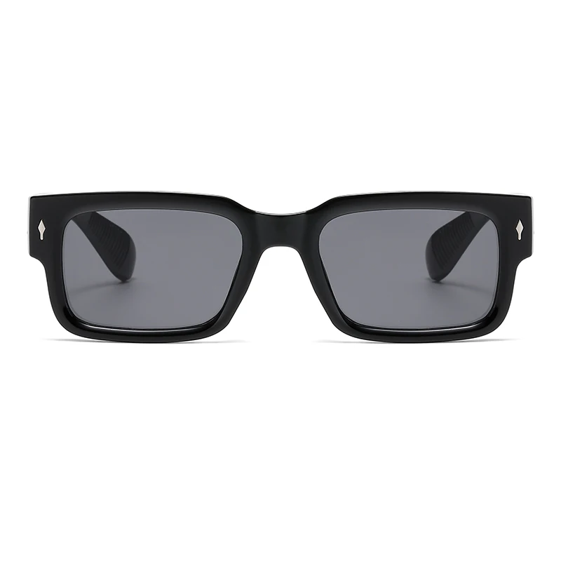 Color Block Square Frame Fashionable Men's Sun Protection Sunglasses Personalized Rice Nail Car Sunglasses 2346 driving glasses