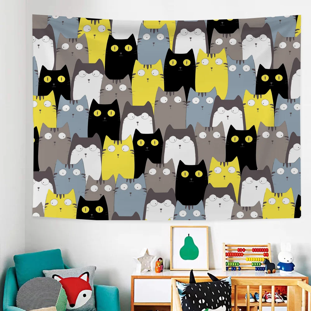 Гобелены с животными Txt Pucca Berserk Coraline Things, гобелен ручной работы из искусственной кожи и полиэстера для стен