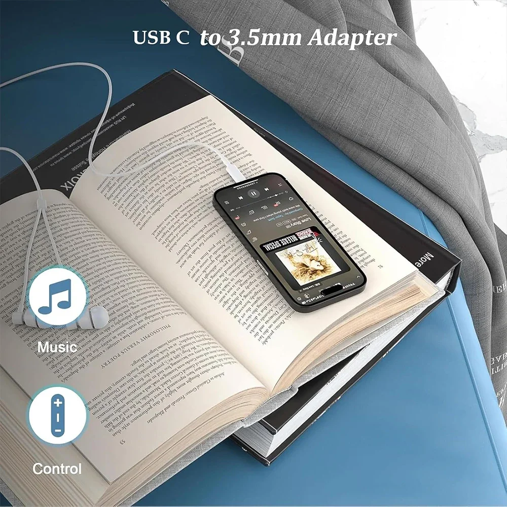 USB-C to 3.5mm Audio Headphone Adapter - High-Fidelity Sound Quality Adapter