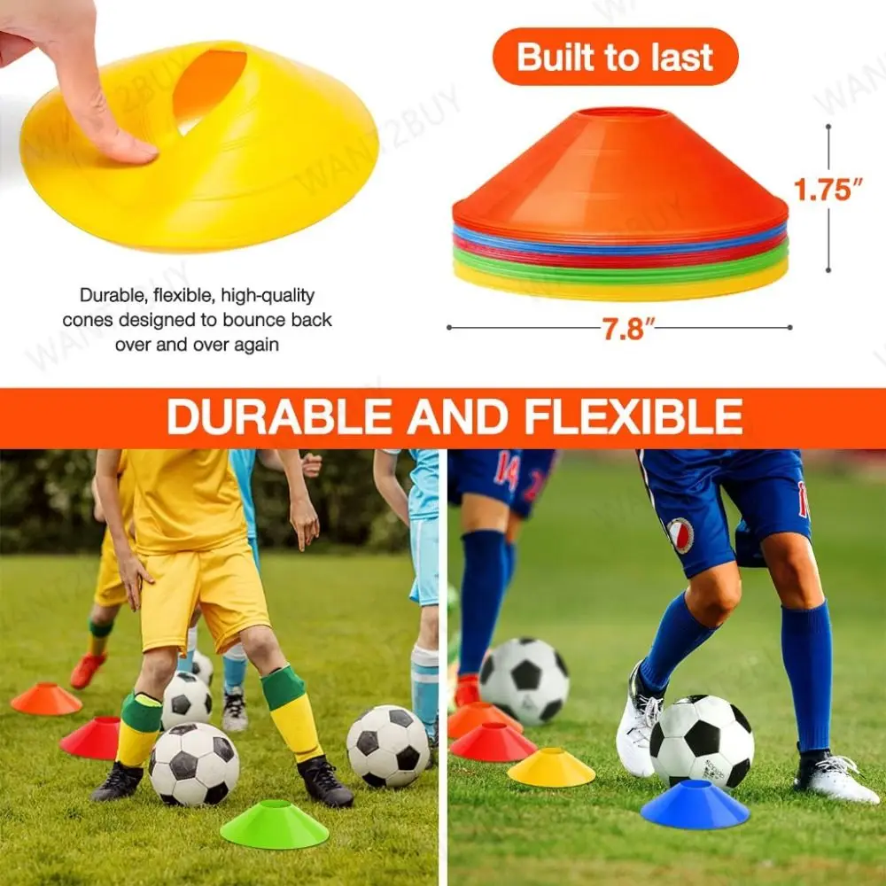 PE Marker Cones Fitness 5 Colors Soft Football Training Obstacle Playground soccer training cones