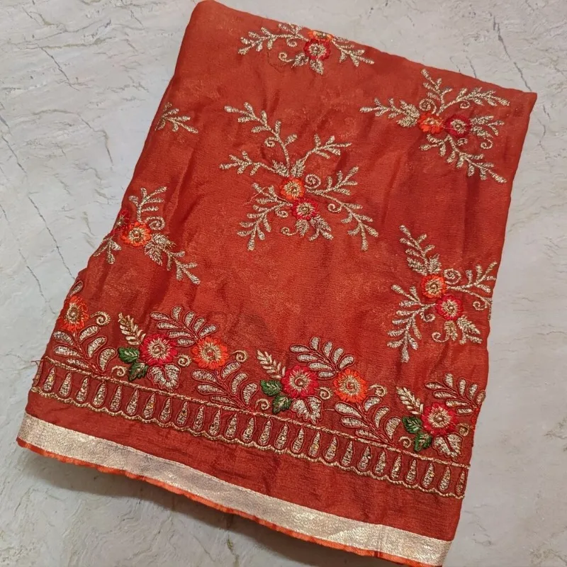 

Ethnic Indian Dupatta Sequins Beaded Long Scarf Georgette Veil 95x200cm