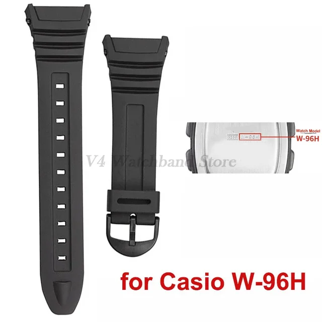 카시오 W-96H 시계를 위한 필수 액세서리: 소프트 실리콘 시계 스트랩