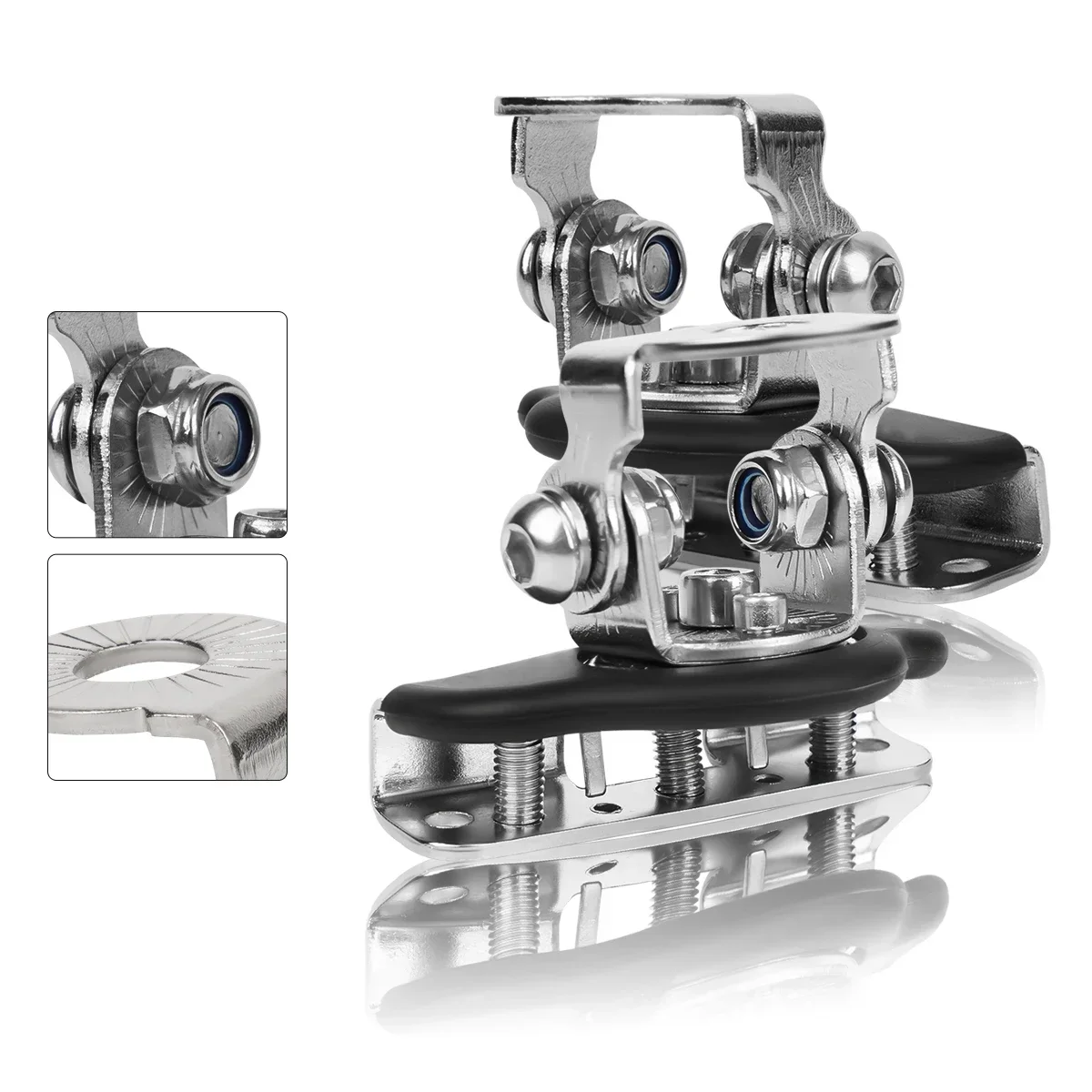 Car Light Bracket 2pcs Stainless Steel Universal Car A-Pillar Hood LED Work Light Bracket Holder Clamp